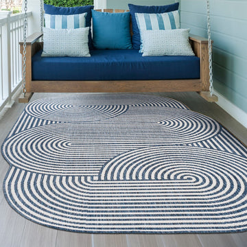 Margot Modern Geometric Arch Stripe Area Rug